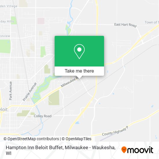 Mapa de Hampton Inn Beloit Buffet