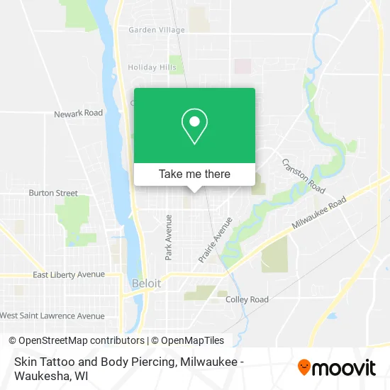 Mapa de Skin Tattoo and Body Piercing
