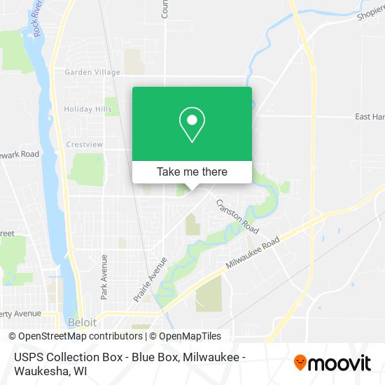 USPS Collection Box - Blue Box map