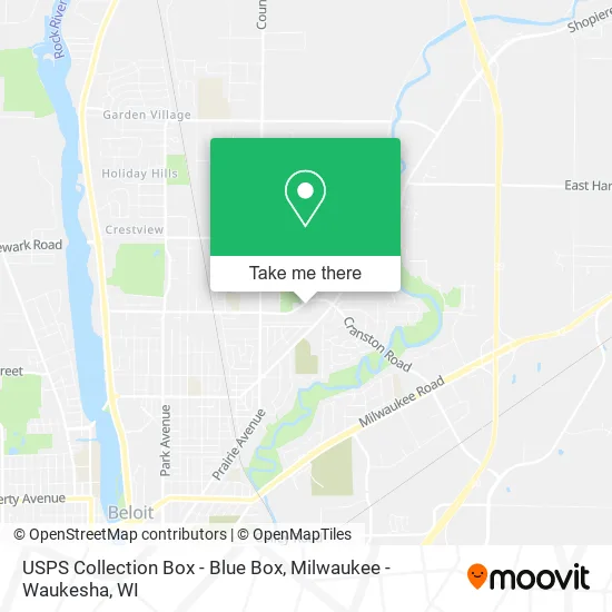 Mapa de USPS Collection Box - Blue Box