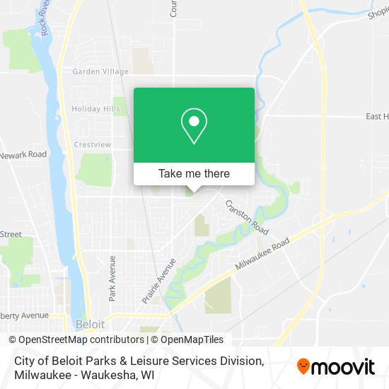 City of Beloit Parks & Leisure Services Division map