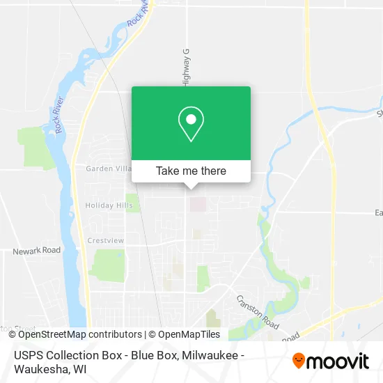 Mapa de USPS Collection Box - Blue Box