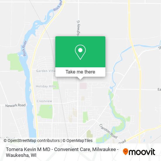 Tomera Kevin M MD - Convenient Care map
