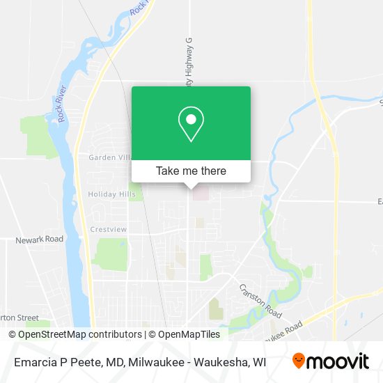 Emarcia P Peete, MD map