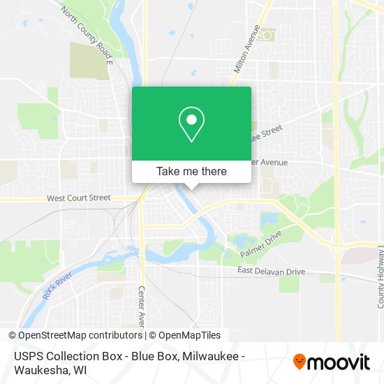 USPS Collection Box - Blue Box map