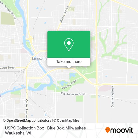 USPS Collection Box - Blue Box map