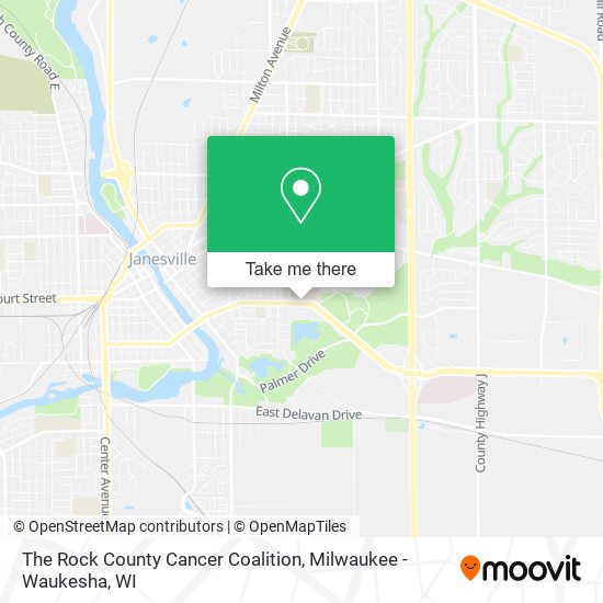 The Rock County Cancer Coalition map