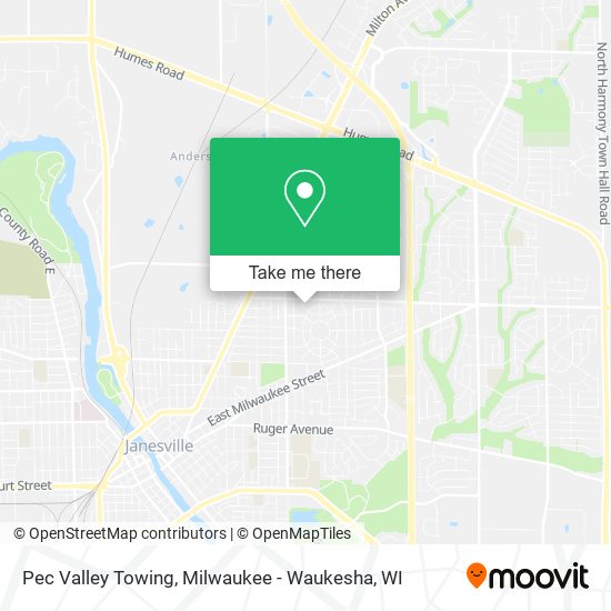 Pec Valley Towing map
