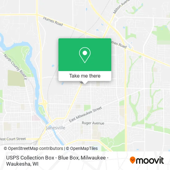 Mapa de USPS Collection Box - Blue Box