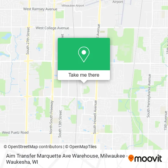 Mapa de Aim Transfer Marquette Ave Warehouse
