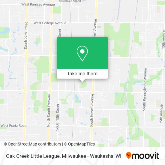 Mapa de Oak Creek Little League