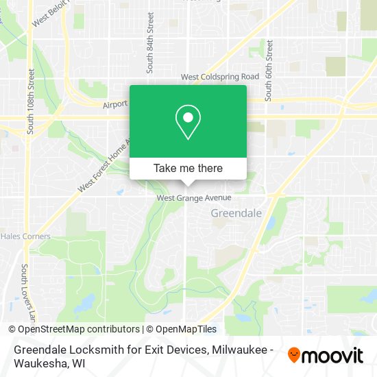 Greendale Locksmith for Exit Devices map