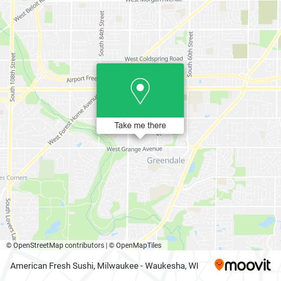 American Fresh Sushi map