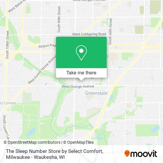 The Sleep Number Store by Select Comfort map