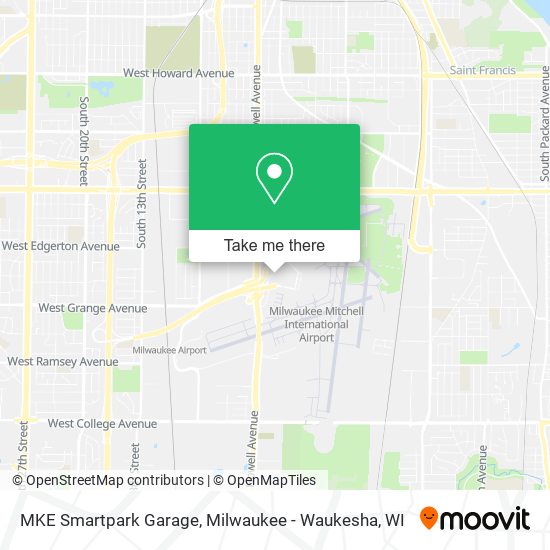 MKE Smartpark Garage map