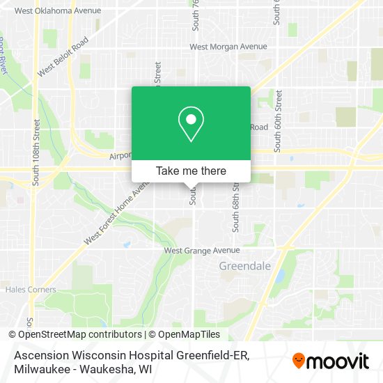 Ascension Wisconsin Hospital Greenfield-ER map