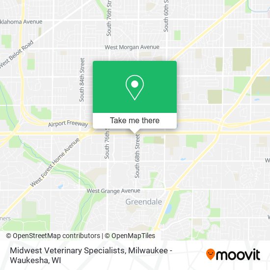 Mapa de Midwest Veterinary Specialists