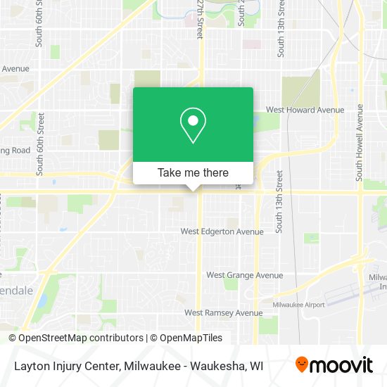 Layton Injury Center map