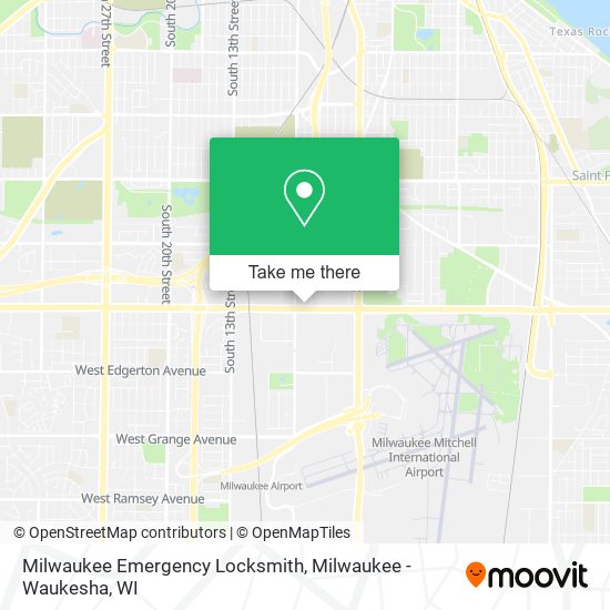 Milwaukee Emergency Locksmith map