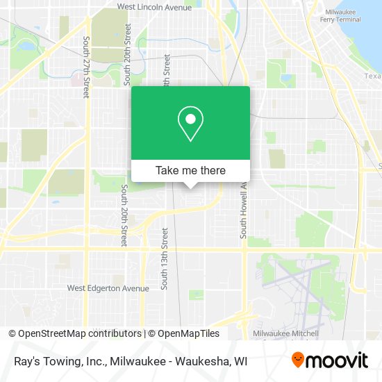 Ray's Towing, Inc. map