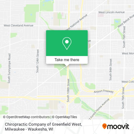 Chiropractic Company of Greenfield West map