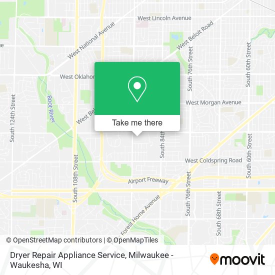 Mapa de Dryer Repair Appliance Service