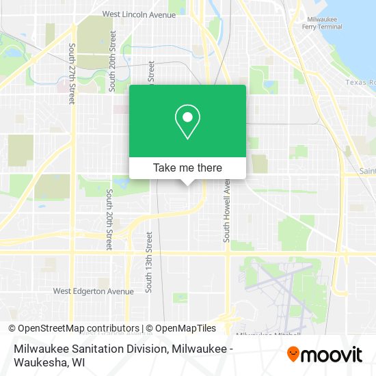 Milwaukee Sanitation Division map