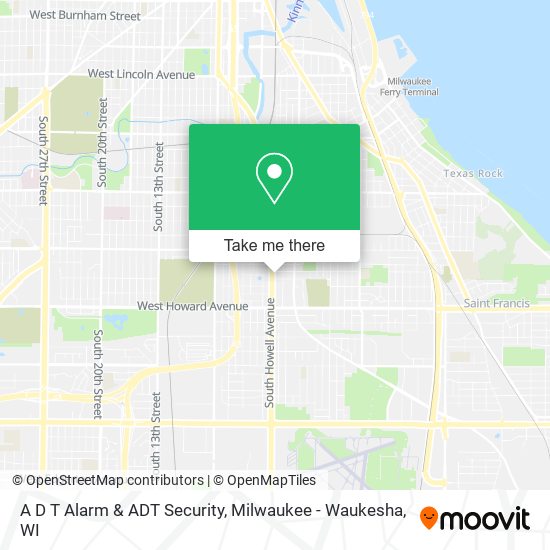A D T Alarm & ADT Security map