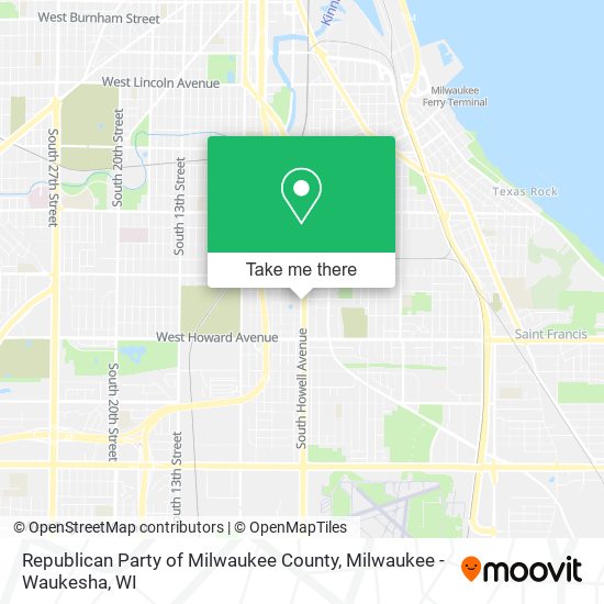 Republican Party of Milwaukee County map