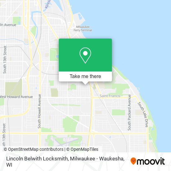Lincoln Belwith Locksmith map