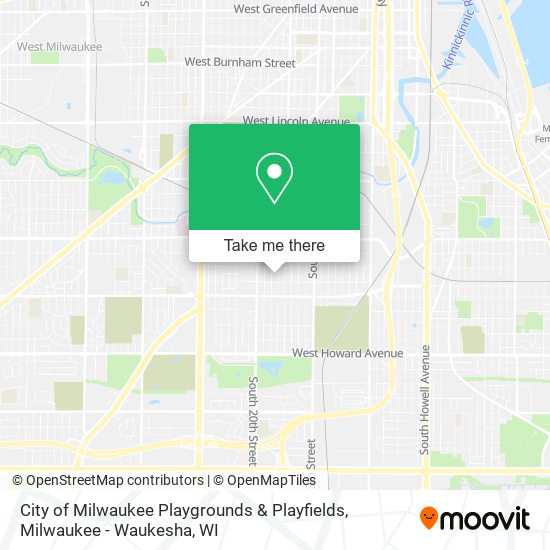 City of Milwaukee Playgrounds & Playfields map