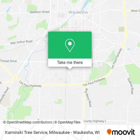 Kaminski Tree Service map