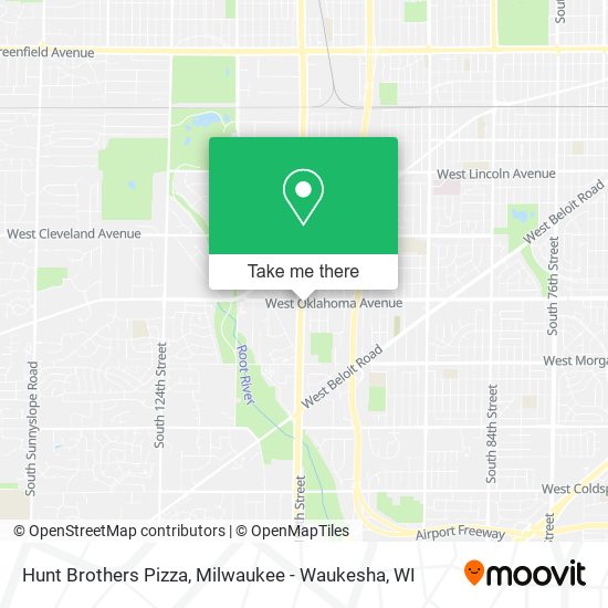 Hunt Brothers Pizza map
