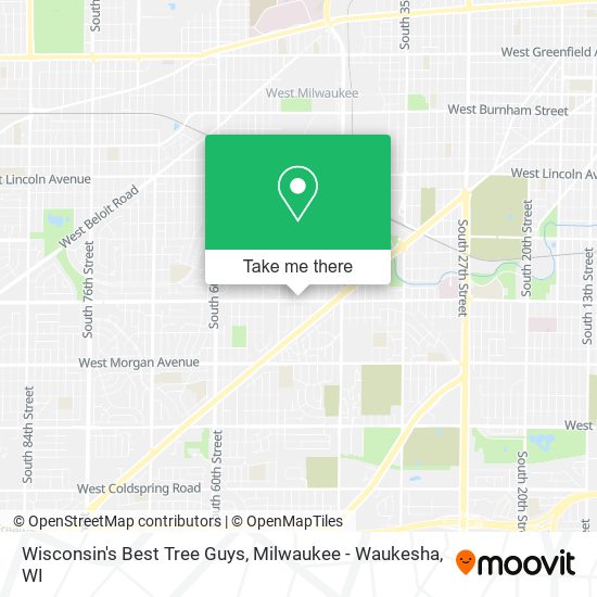 Mapa de Wisconsin's Best Tree Guys