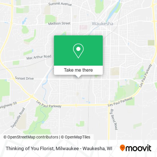 Thinking of You Florist map