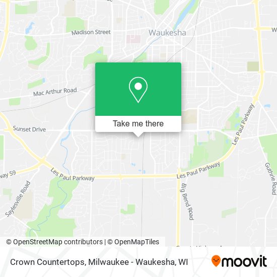 Crown Countertops map