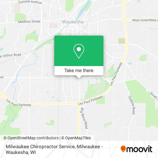 Milwaukee Chiropractor Service map