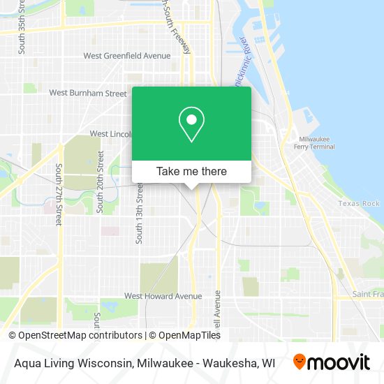 Aqua Living Wisconsin map