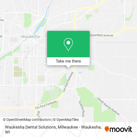 Waukesha Dental Solutions map