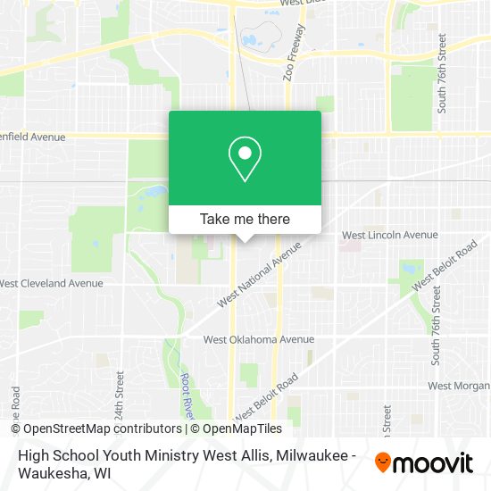 High School Youth Ministry West Allis map