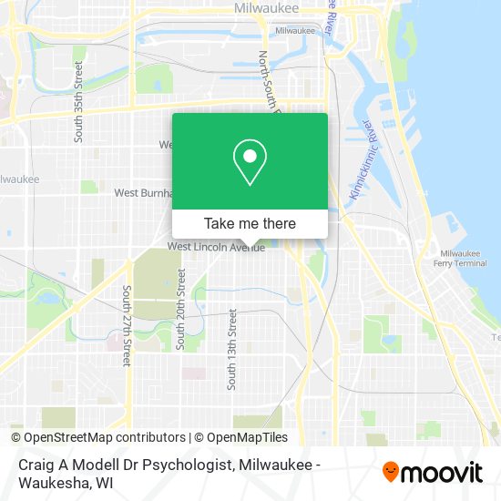 Craig A Modell Dr Psychologist map