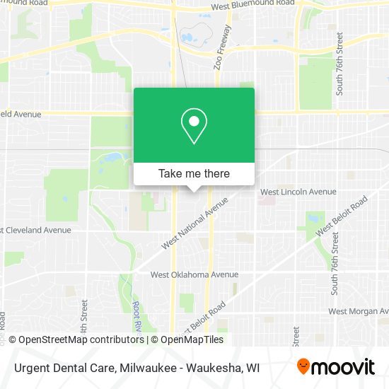 Urgent Dental Care map