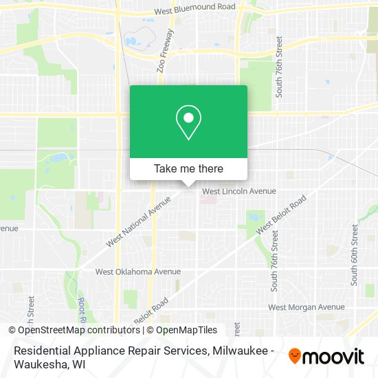 Residential Appliance Repair Services map