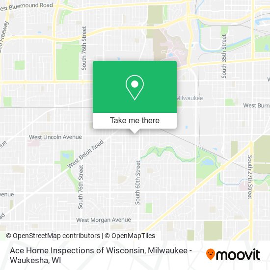 Ace Home Inspections of Wisconsin map