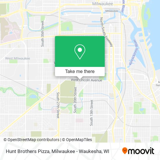 Hunt Brothers Pizza map