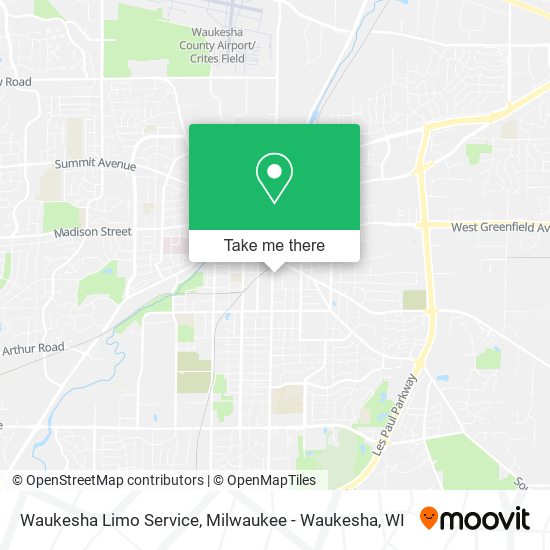 Waukesha Limo Service map