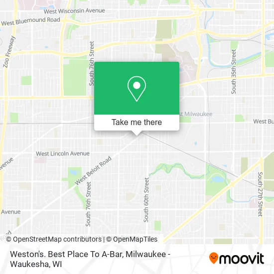 Mapa de Weston's. Best Place To A-Bar