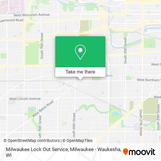 Mapa de Milwaukee Lock Out Service