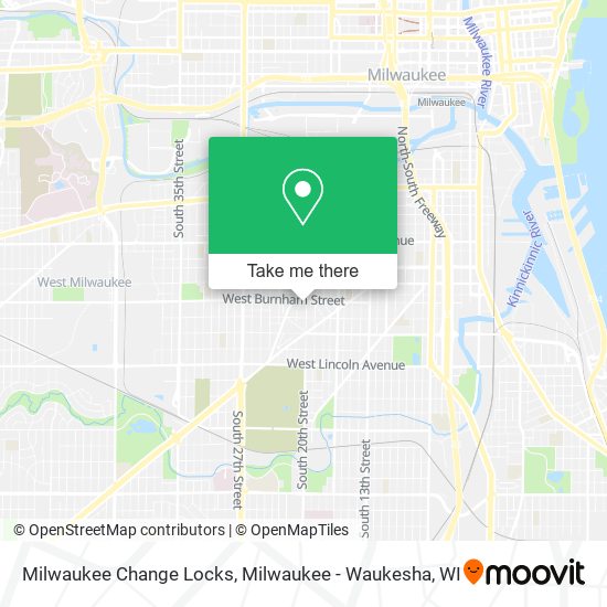 Mapa de Milwaukee Change Locks