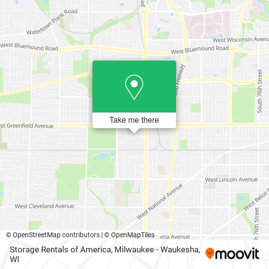 Mapa de Storage Rentals of America